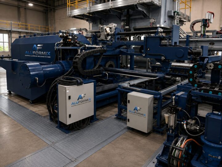 ALUFORMIX automatic extrusion log storage, charging and feeding system